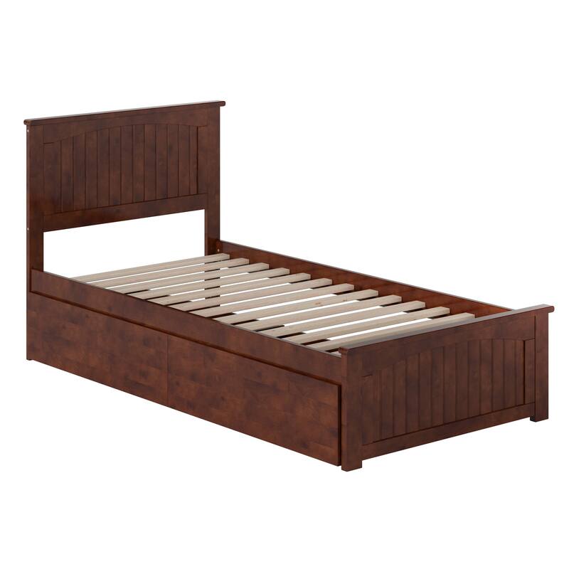 AFI Nantucket Platform Bed with Matching Footboard & Storage Drawers