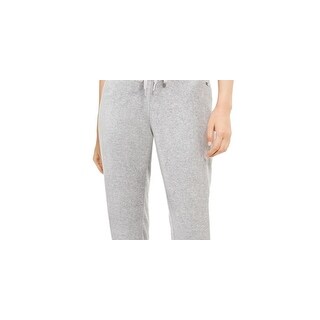 Calvin Klein Women's Shaggy Knit Pull On Jogging Pants Brown Size Large