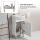 preview thumbnail 9 of 23, 18-inch mini bathroom cabinet with ceramic sink