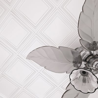 Art3d 2ft x 2ft Ceiling Tiles,PVC Ceiling Tiles in White,Pack of 12