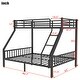 preview thumbnail 6 of 6, Metal Twin XL Over Queen Bunk Bed with Ladder and Slats Support for Adults Teens