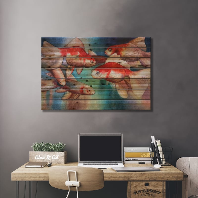 Untitled IV Print On Wood by Liam Kumawat - Multi-Color