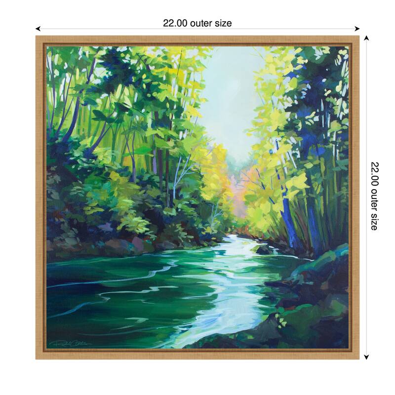 Kate and Laurel Sylvie Downstream Framed Canvas by Rachel Christopoulos