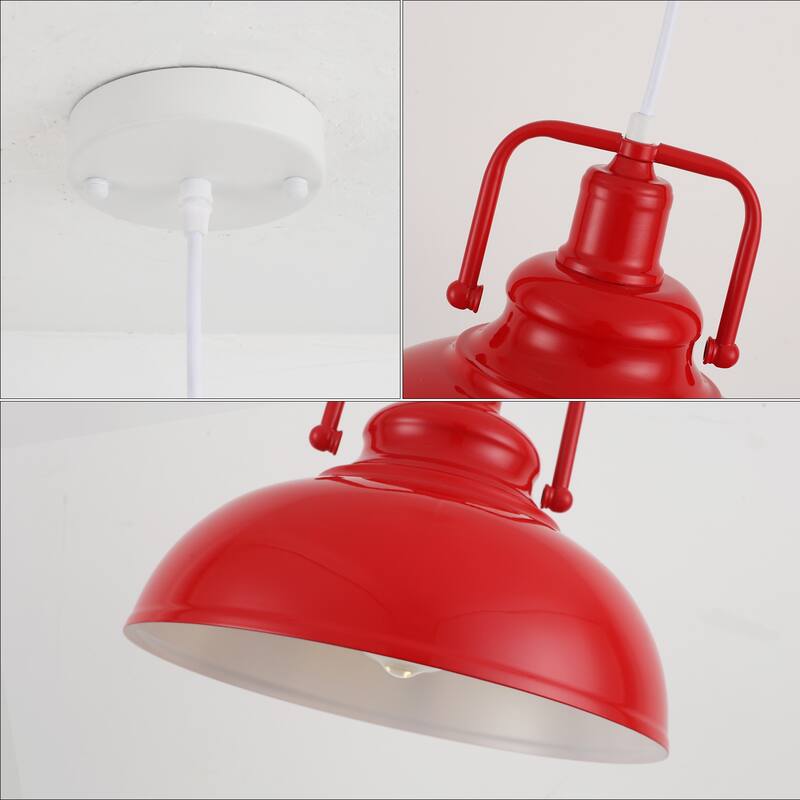 1-Light Semi Flush Mount Chandelier, Dome Pendant for Dining Room Living Room Bedroom Kitchen
