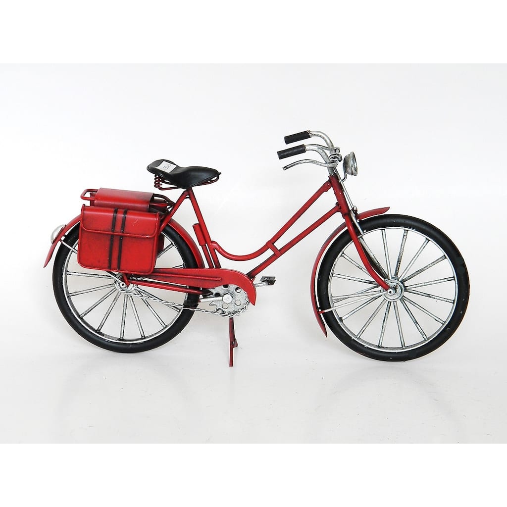 Decorative Metal Model Bicycle in Red - Small