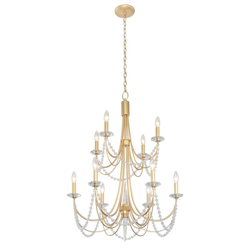 Varaluz Brentwood 10- Light 2-Tier Chandelier