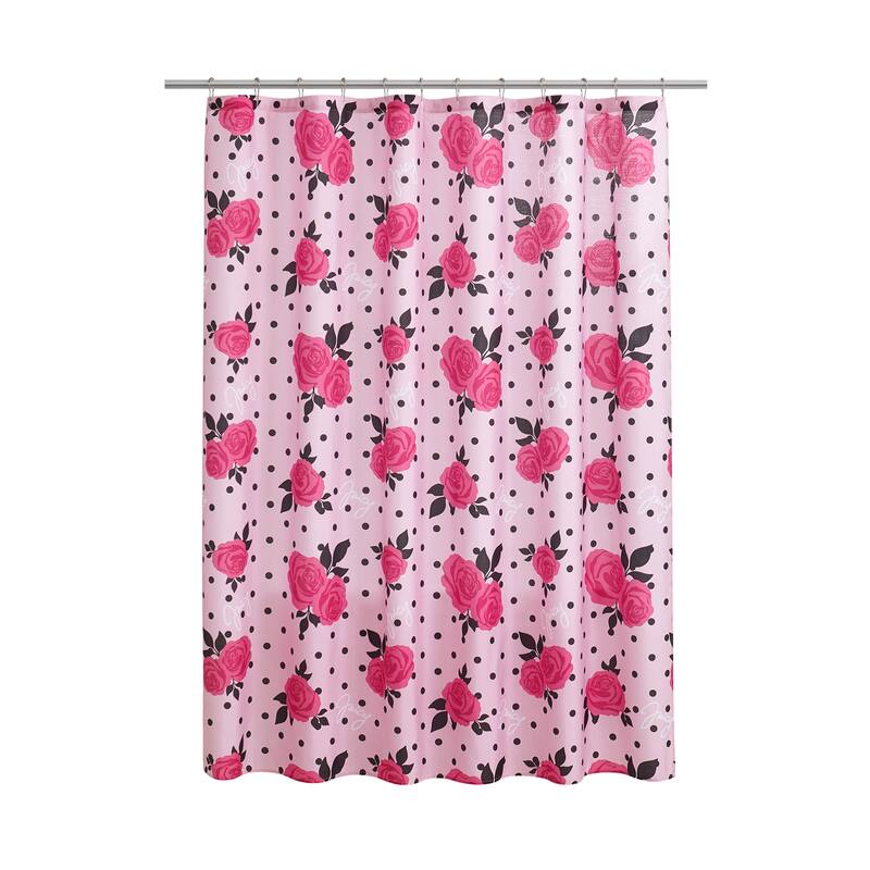 Juicy Couture 13-Piece Shower Curtain and Hooks Set