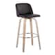 Option Black Faux Leather/Chrome Round Footrest