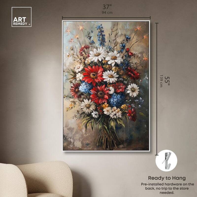 Symphony of Flowers II Canvas by Art Remedy