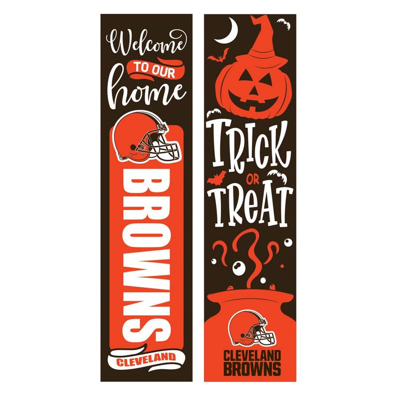 47" Double Sided Seasonal Porch Leaner, Cleveland Browns - 47" x 11.25"