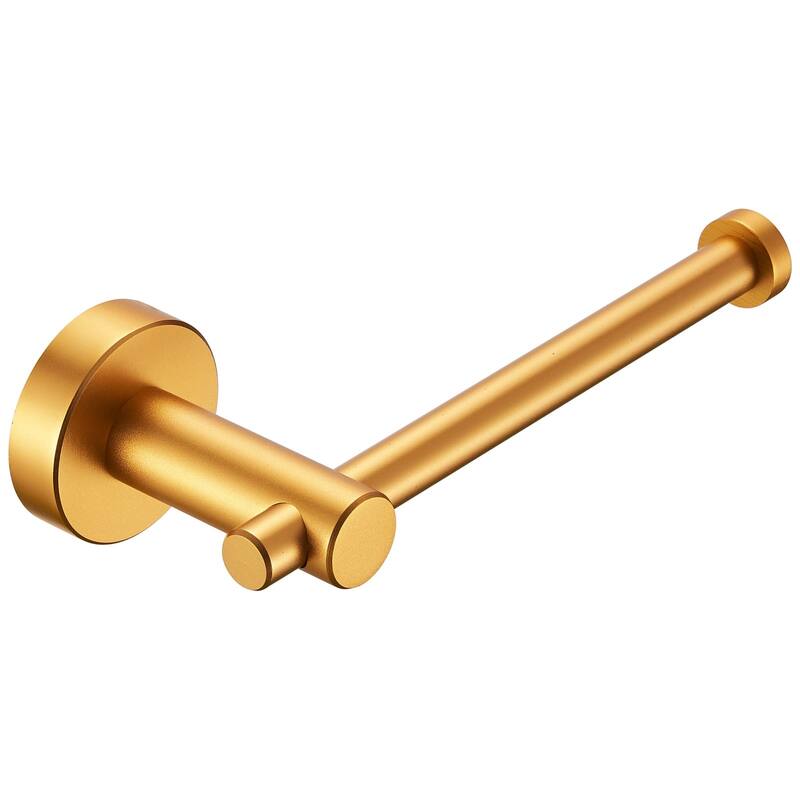 Bathroom Toilet Paper Holder Wall Mounted Toilet Roll Holder for Bathroom, Kitchen, Hotel, Washroom 1 Pack - Brushed Gold