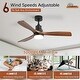 preview thumbnail 21 of 86, Sofucor 48/52 Inch Ceiling Fan with Light, Solid Wood Blades for Living Room, Bedroom,Smart Optional