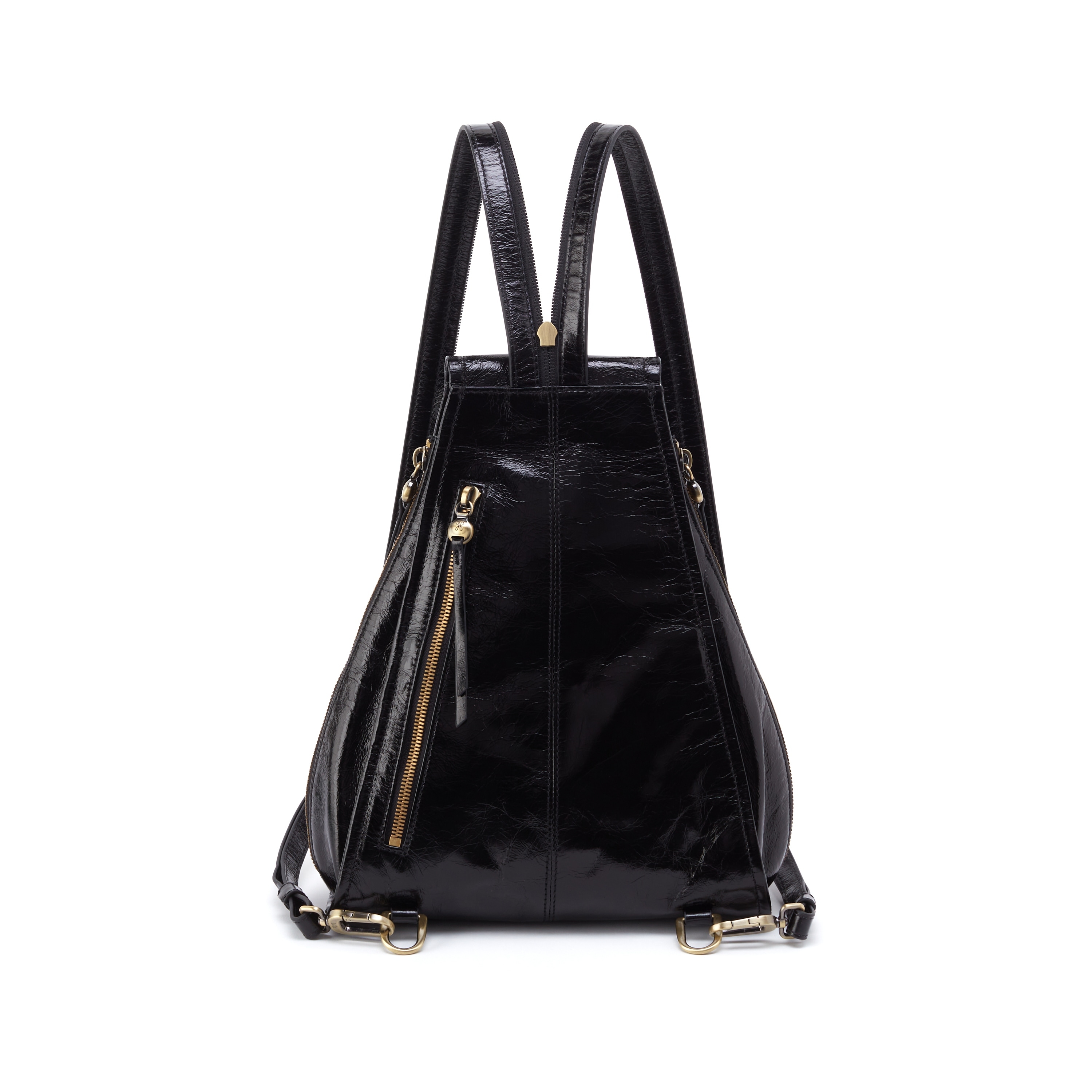 Vintage Hobo International Betta Venice Black Leather Sling Backpack Bag Retro Vintage Hobo International Black Leather Backpack | eBay main image 4