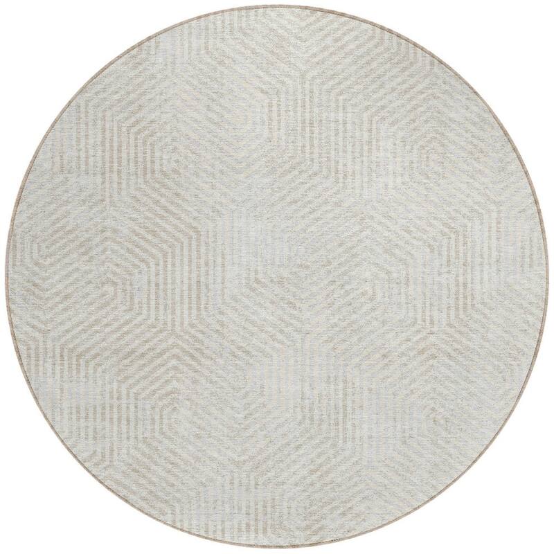 HomeRoots Geometric Transitional Rectangle Outdoor Rug