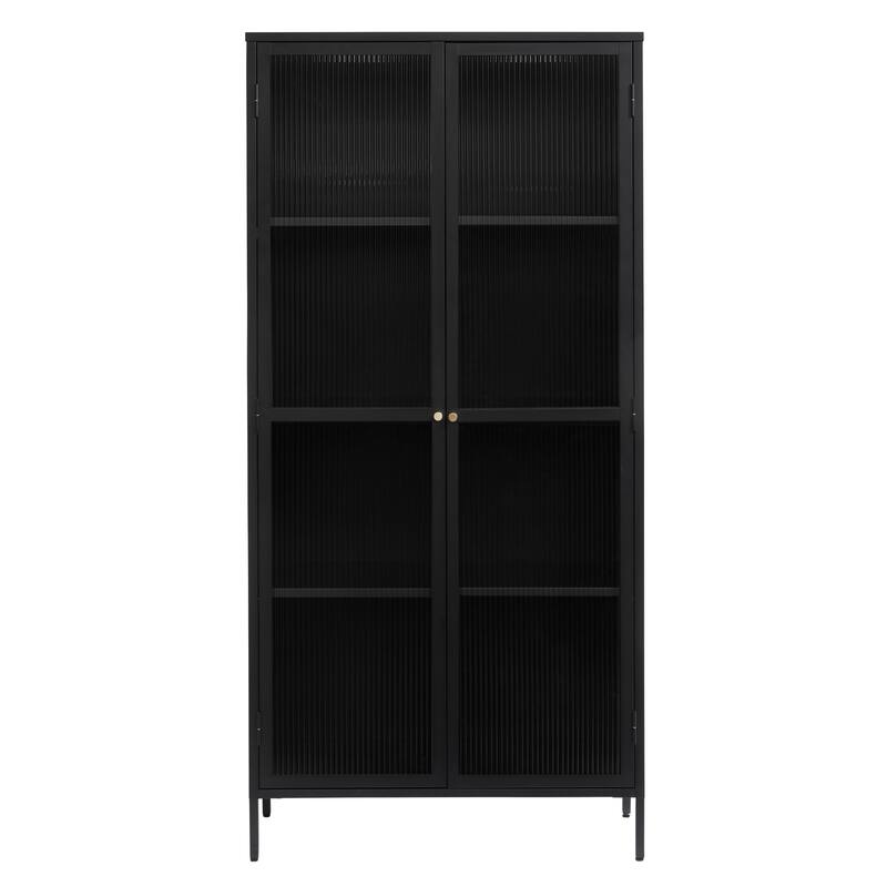 Rye Studio Brianne Metal & Glass 75" Display Cabinet