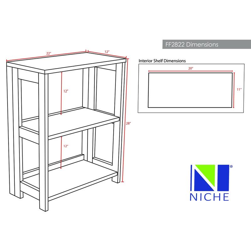 28-Inch High Folding Bookcase with Solid Hardwood Frame and Grey Veneer Finish for Compact Storage - 12