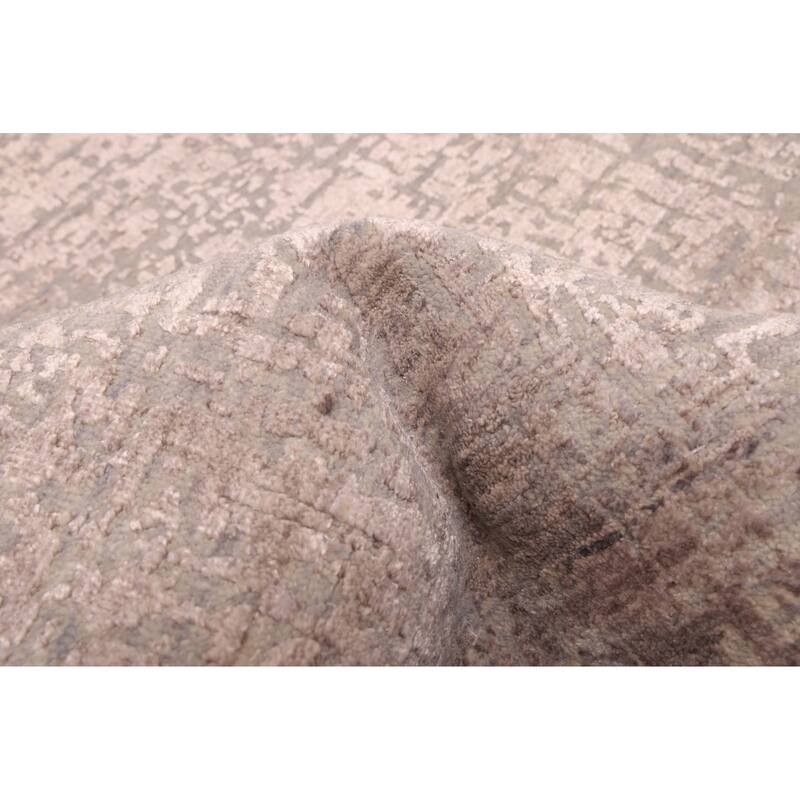 ECARPETGALLERY Hand-knotted Legacy Grey Silk, Wool Rug - 2'6 x 9'10