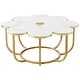 preview thumbnail 9 of 8, 39.37-inch Modern Flower-Shaped Coffee Accent Table for Living Room