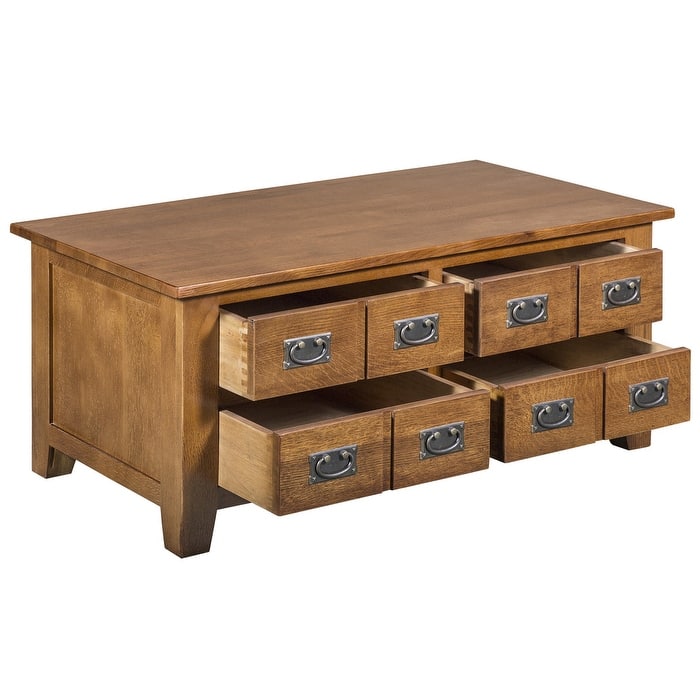 Mission 8 Drawer Coffee Table