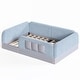 preview thumbnail 93 of 124, Twin/Full/Queen Teddy Fleece Floor Bed with Upholstered Safety Rails and Pocket