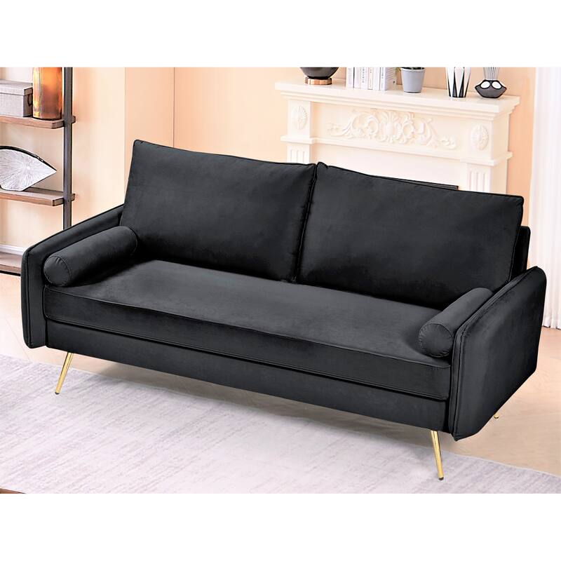 Villeda 70''W Polyester Square Arms Sofa