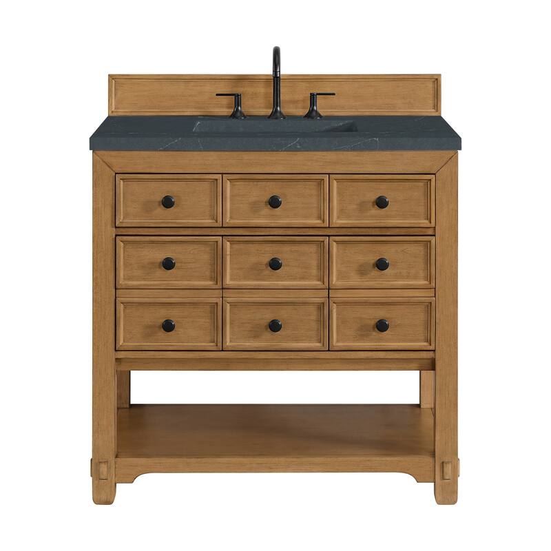 James Martin Vanities 505-V36-3CSP Malibu 36" Free Standing Single - Amber Birch - Wood Finish