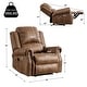 preview thumbnail 3 of 14, Power Recliner Chair with Massage and Heat, Faux Leather Electric Recliner with USB Port for Living Room
