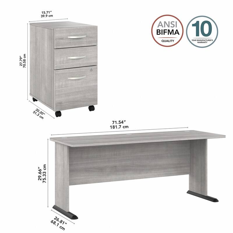 Studio A 72W Computer Desk with Drawers by Bush Business Furniture