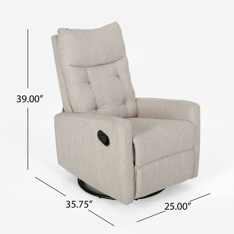 Contemporary Push‑Back Swivel Glider Recliner Chair