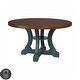 preview thumbnail 5 of 18, Furniture of America Sylmer Farmhouse 54-inch Round Dining Table Blue