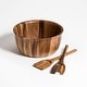 preview thumbnail 1 of 0, Large Salad Bowl with Servers -11" bowl - 11 x 11