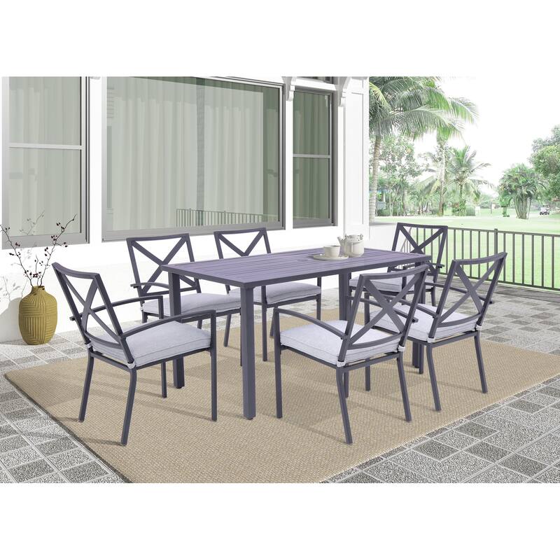 San Marino X-Back Outdoor Dining Chair Set of 2 with Cushions