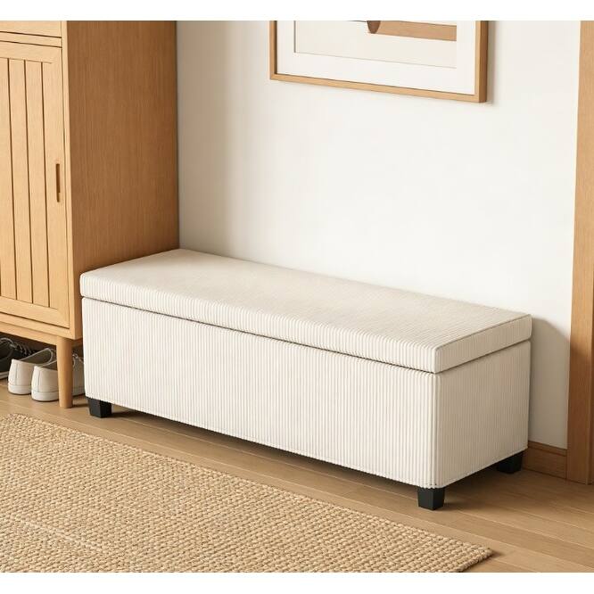 Spascious Storage Bench, Storage Ottoman Bench, End of Bed Bench