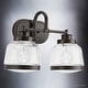 preview thumbnail 3 of 5, Luxury Industrial Chic Bathroom Vanity Light by Urban Ambiance - 11-1/4"H x 16-1/4"W x 8-1/2"Dep