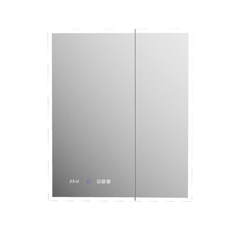 Modland 30"-48"W x 32"H Medicine Cabinet LED Mirrored Wall Mounted Bathroom Mirror with Storage - 30x36