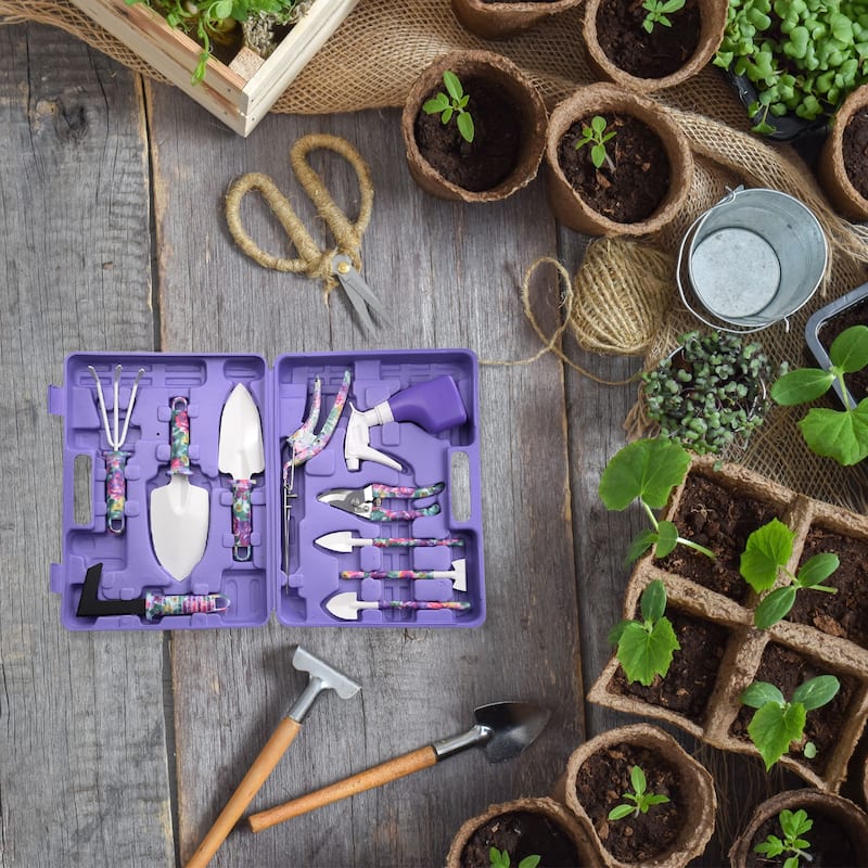 1 Set Garden Tool Set 10 Pieces Plastic Kits for Gardening