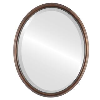 Hamilton Framed Oval Mirror in Rubbed Bronze  Lip