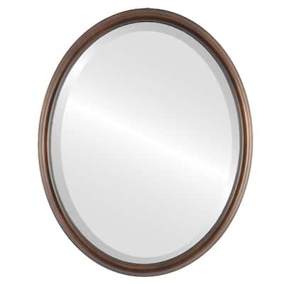 Hamilton Framed Oval Mirror in Rubbed Bronze Lip