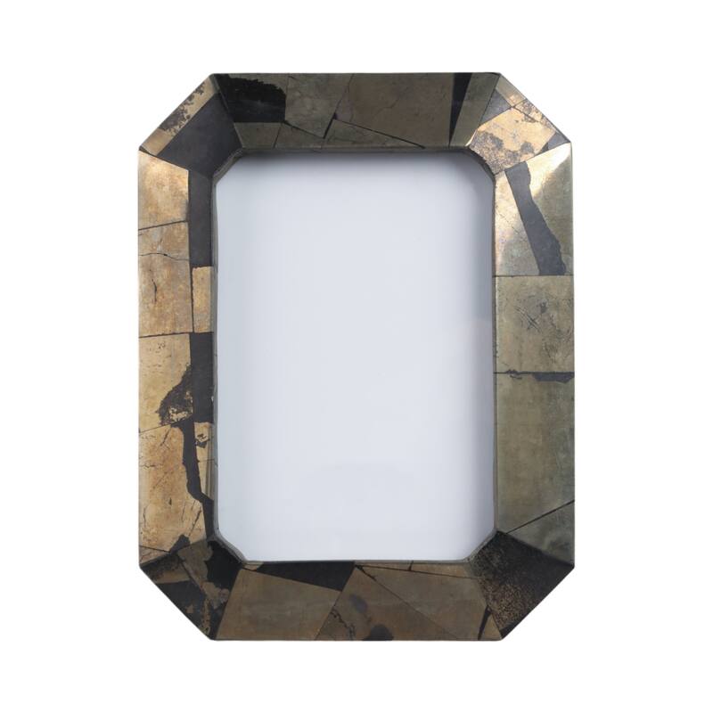 Decorative Antiqued Metal Photo Frame - Brown