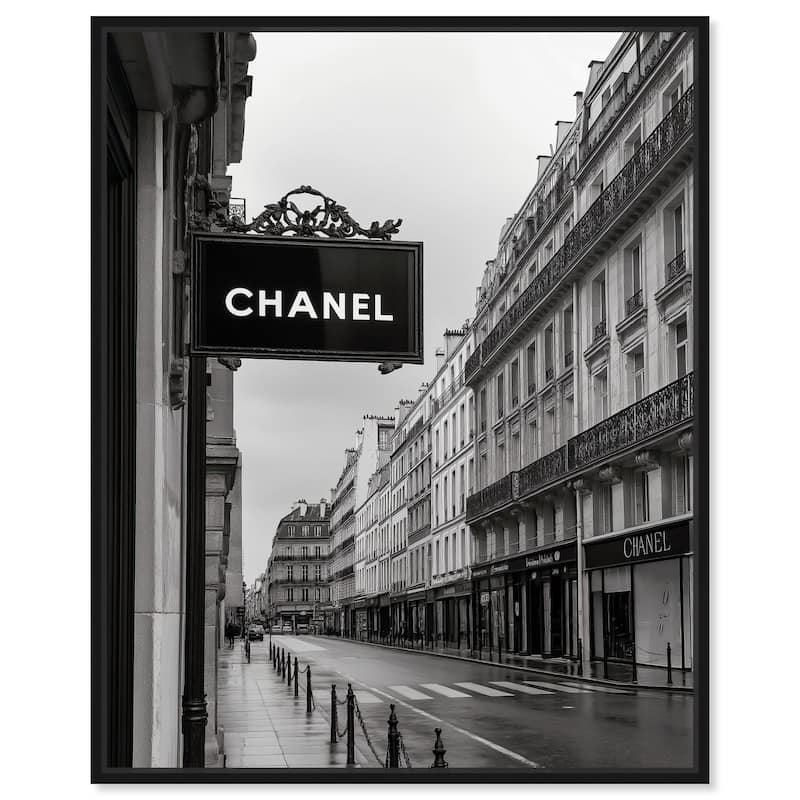 Parisian Fashion Star Canvas by Art Remedy - 36" x 45" - Black