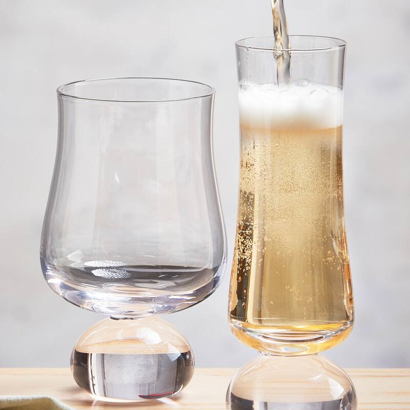 Olivia Heavy Bottom Brandy Glass - 16oz Clear Cordial Drinkware for Everyday Use - Hand Wash Only - 6" H x 3" L x 3" W