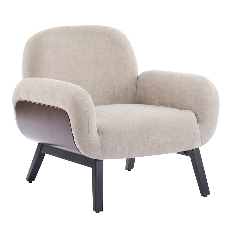 Christopher Knight Home -Daniel Solid Wood And Fabric Armchair