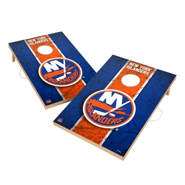 slide 2 of 5, Vintage New York Islanders NHL Regulation 2x4 Cornhole Set Include Carry Case
