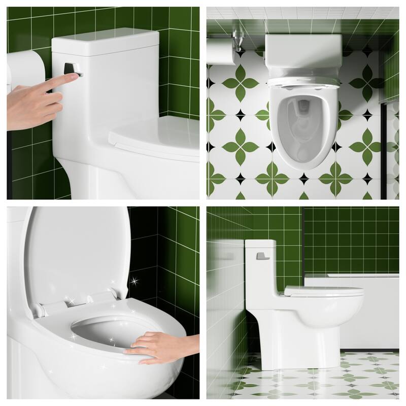 1.28GPF One-Piece Toilet, Elongated ADA, Side Flush, 1000g MAP, White