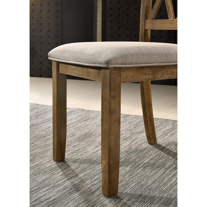Roundhill Furniture Windvale 5-pc. Cross-back Wood Dining Set