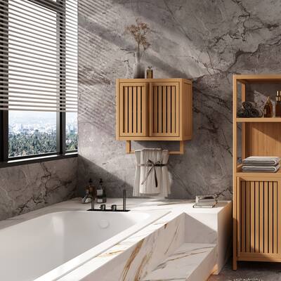 Bathroom Bamboo Wall Cabinet