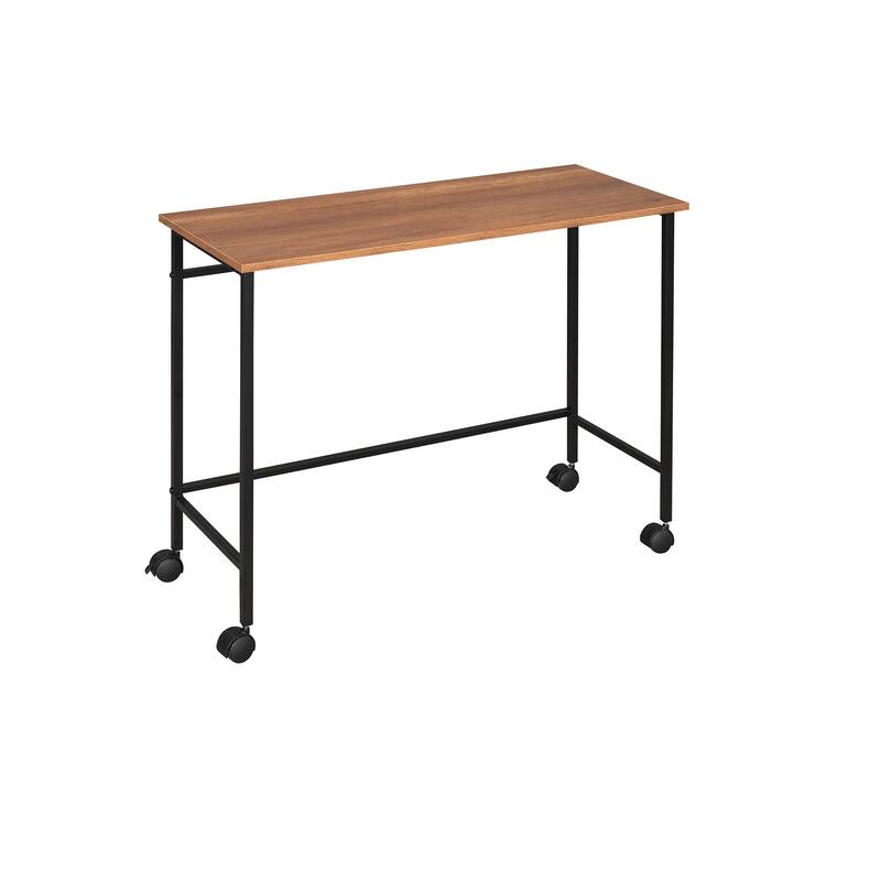 Modern Twin Loft Bed with Desk and Ladder Shelves, Sturdy Metal Frame