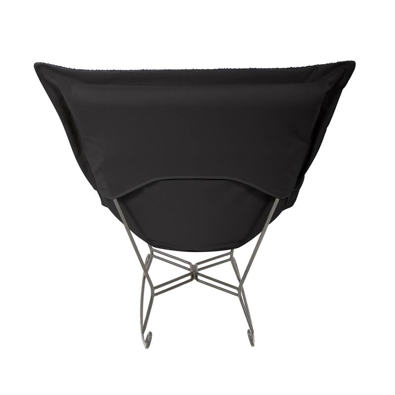 Allan Andrews Scroll Puff Rocker with Titanium Frame, Barbet Collection