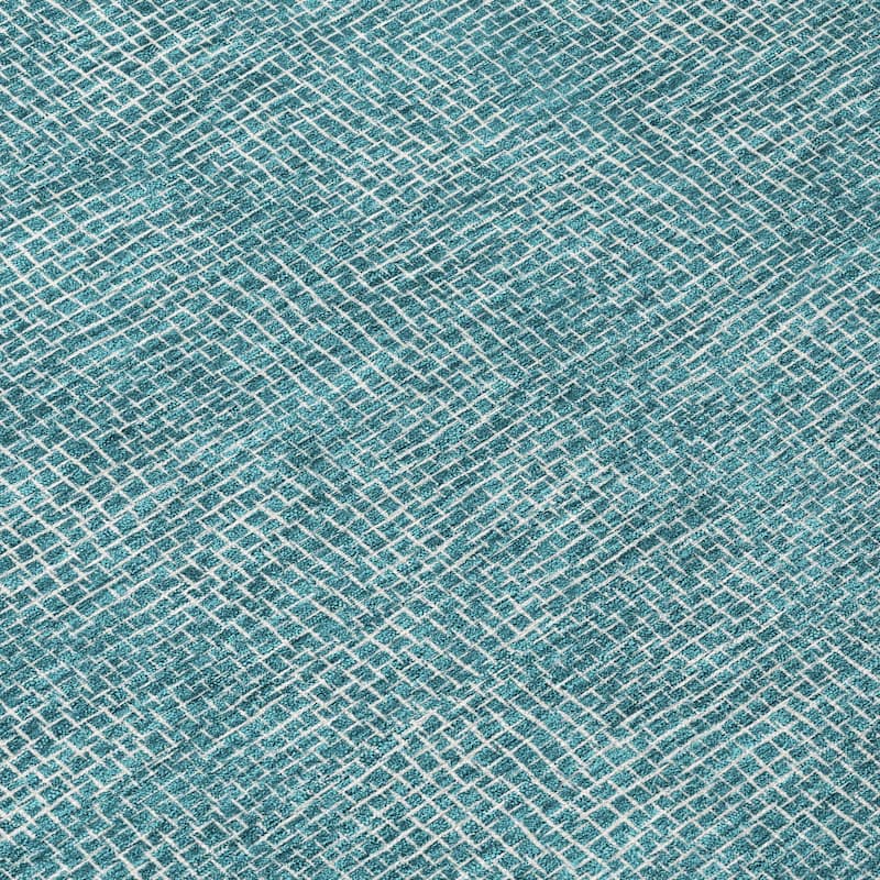 Machine Washable Indoor/ Outdoor Solid Modern Chantille Rug