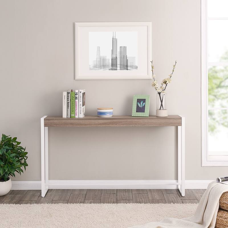 SEI Furniture Macen Modern Narrow Industrial Console Table